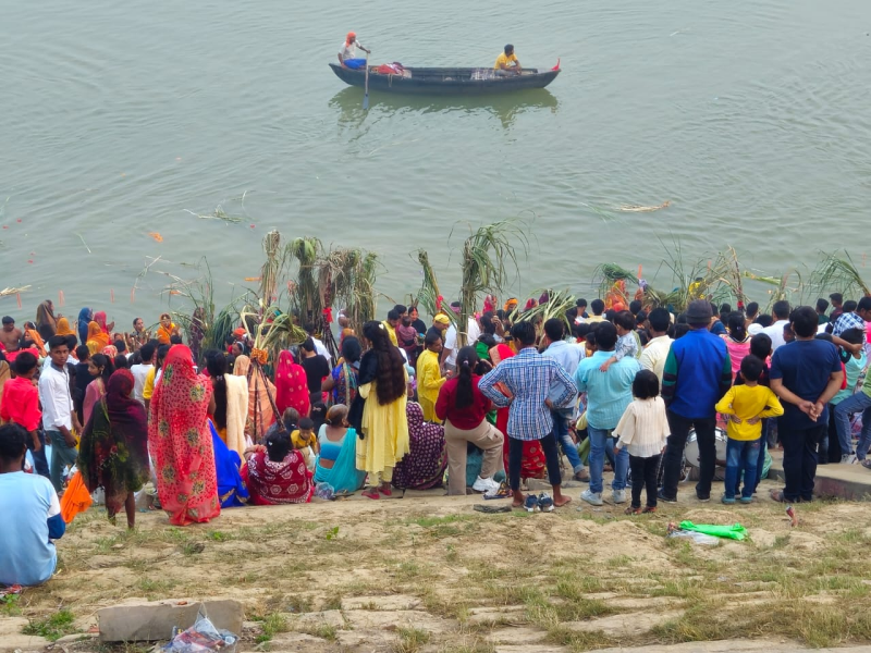 zamania chhath puja, ghazipur zamania, zamania news, जमानियां, चक्काबांध छठ पूजा 2024,