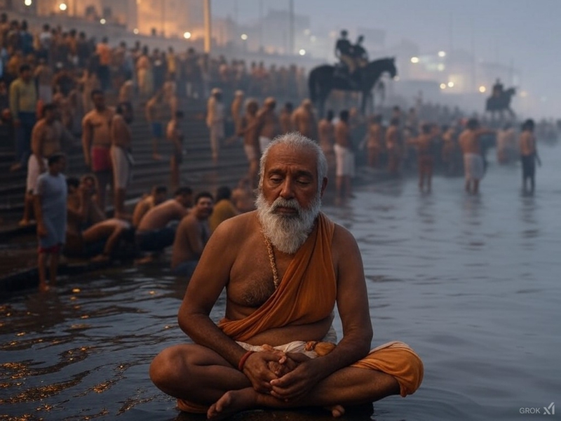 Mauni Amavasya at Maha Kumbh Prayagraj, Maha Kumbh, महाकुंभ में मौनी अमावस्या पर भीड़, खबर काशी न्यूज, प्रयागराज न्यूज,